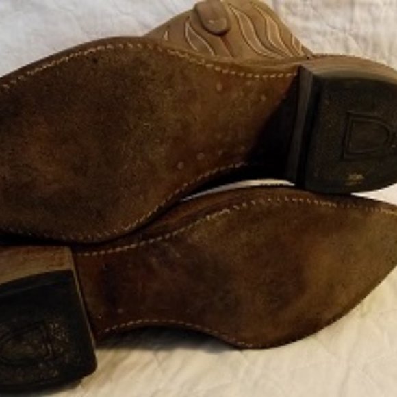 TEXAS BOOT CO. Women's Cowboy Boot, Tan, 7C - Picture 6 of 8